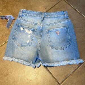 NWT Guess Claudia High Rise Slit Jean Shorts!  Size 26